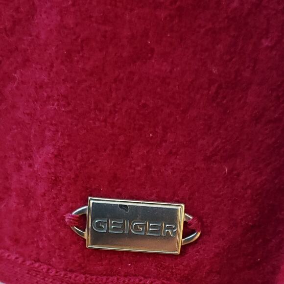 Geiger Tyrol Austria Magenta Pink Boiled Wool Jacket Sz EU 36 US Small - Picture 8 of 16